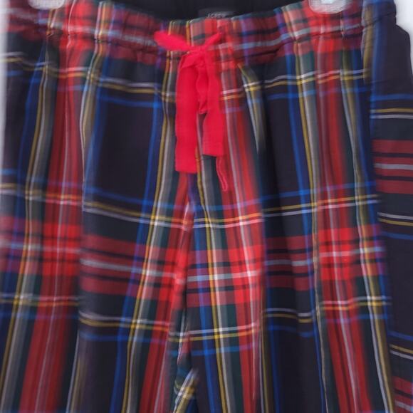 J. Crew Tartan Plaid Womens Sleep Pants Small Red Blue, Christmas, Holiday PJ - Picture 3 of 6